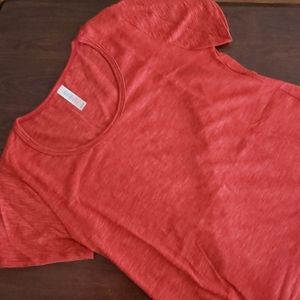 Red Microstriped Classic Tee